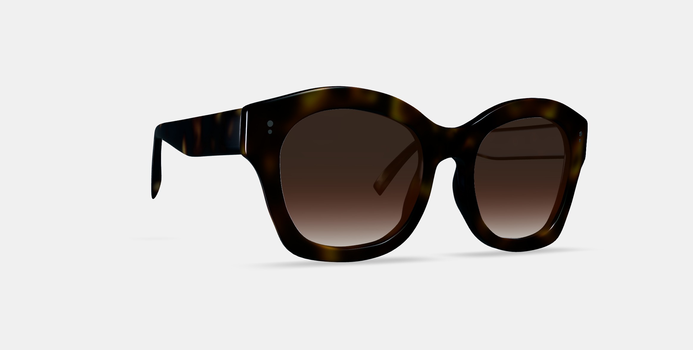 Gael Sunglasses in Cognac Tortoise 3D model_9