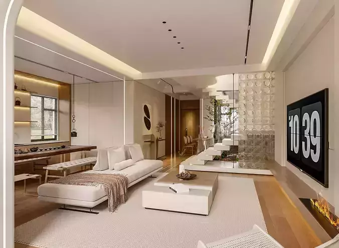 villa interior scenes 3D model