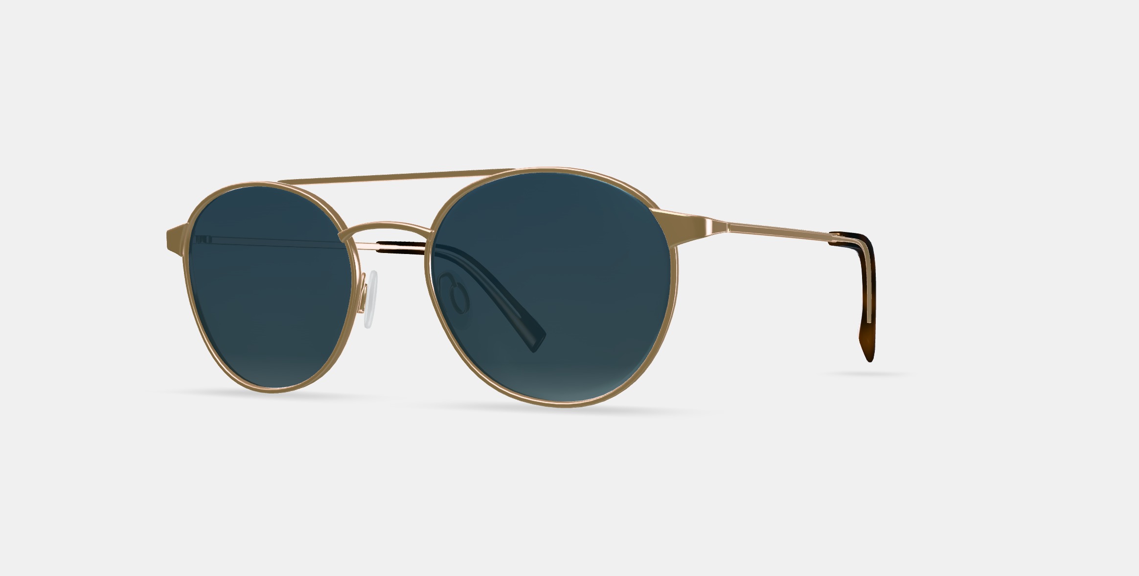 Fisher Sunglasses in Polished Gold 3D model_13