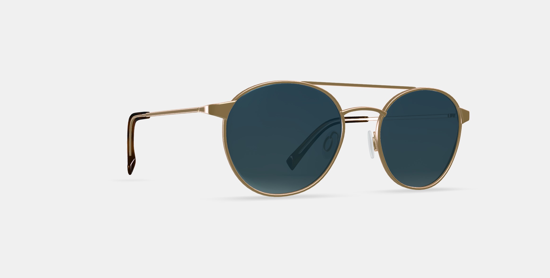 Fisher Sunglasses in Polished Gold 3D model_10