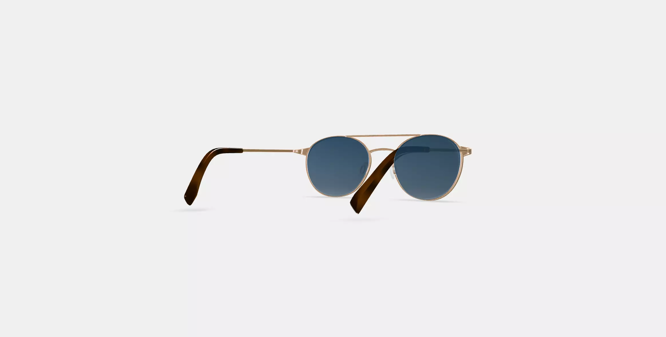 Fisher Sunglasses in Polished Gold 3D model_0