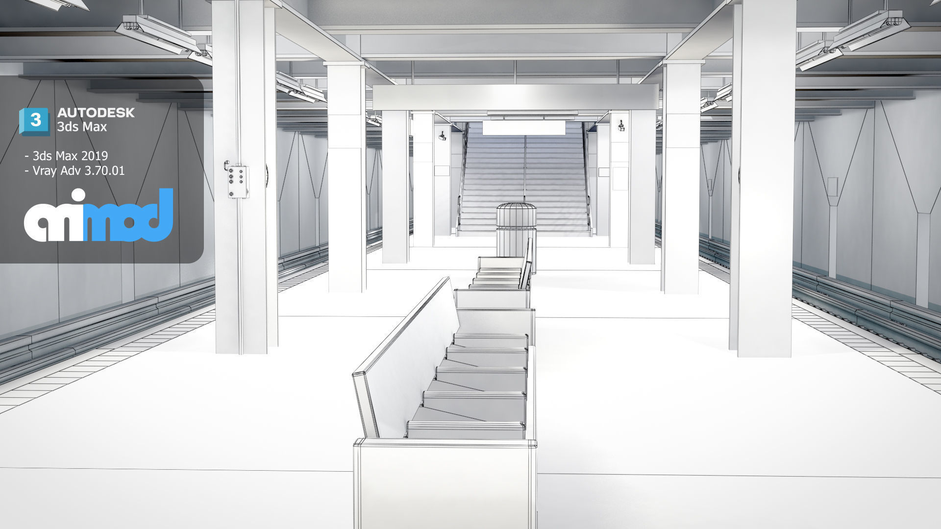 Subway Station 3D model_5