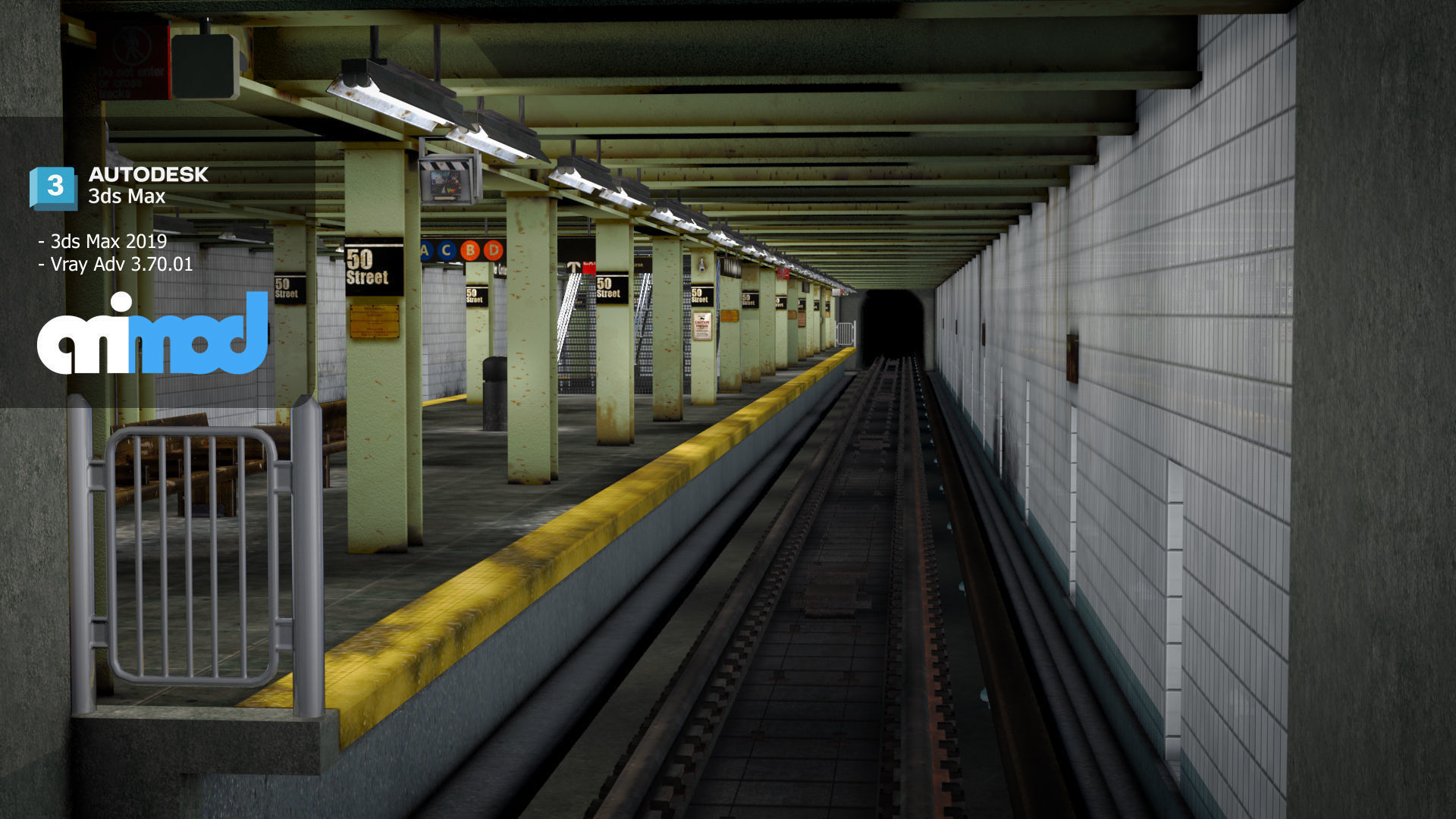Subway Station 3D model_1