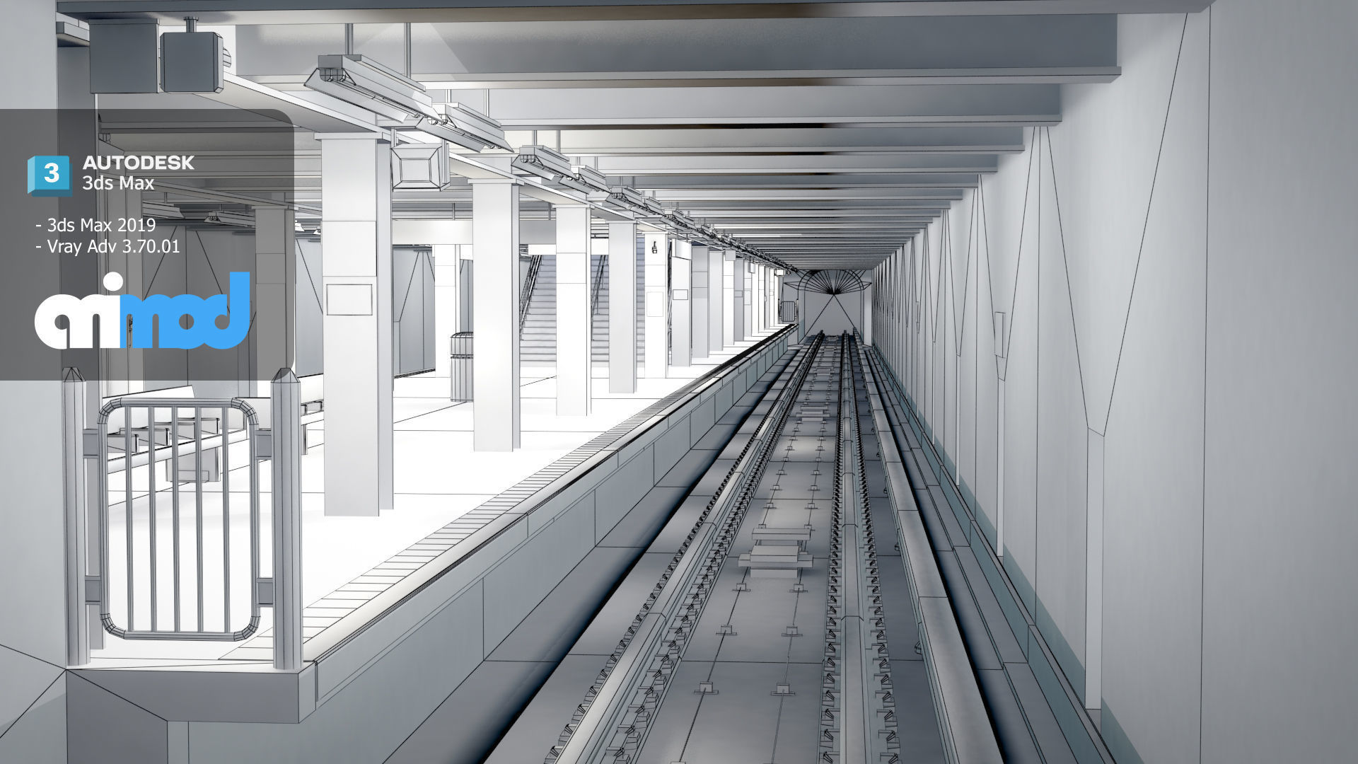 Subway Station 3D model_6