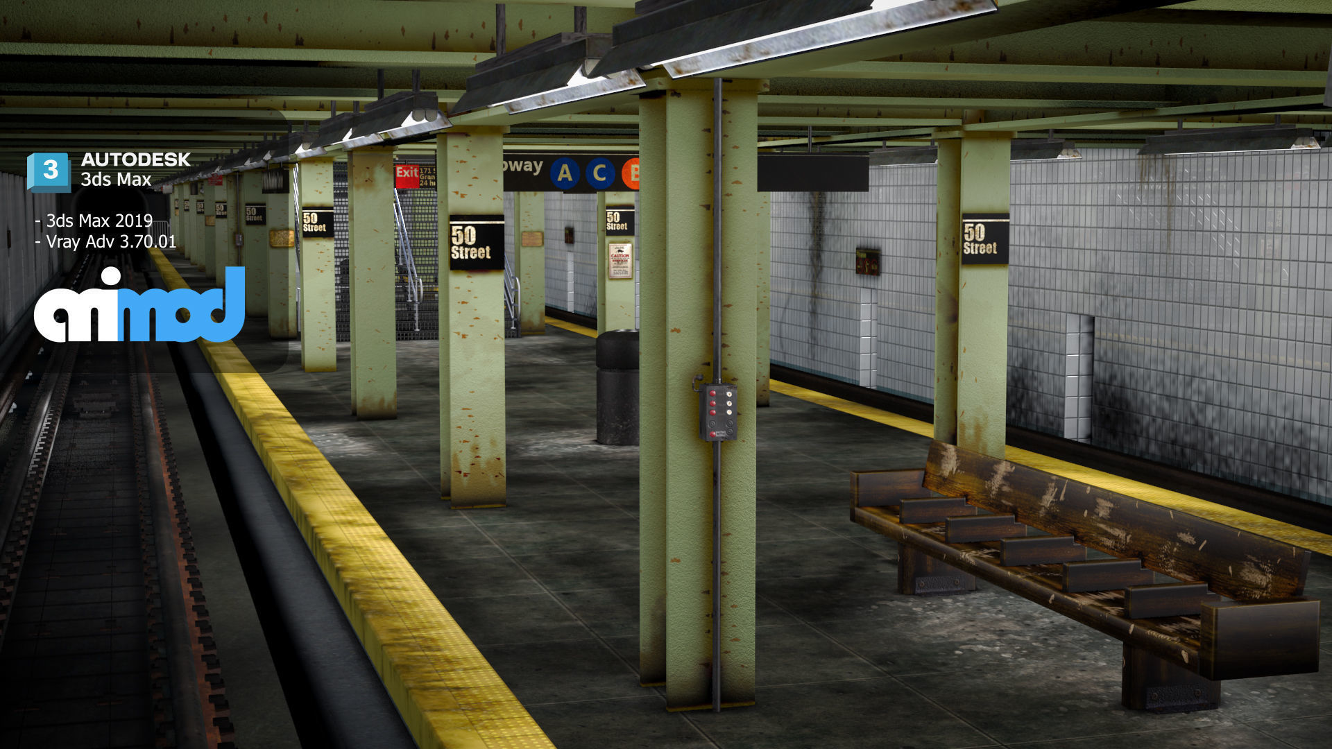 Subway Station 3D model_4