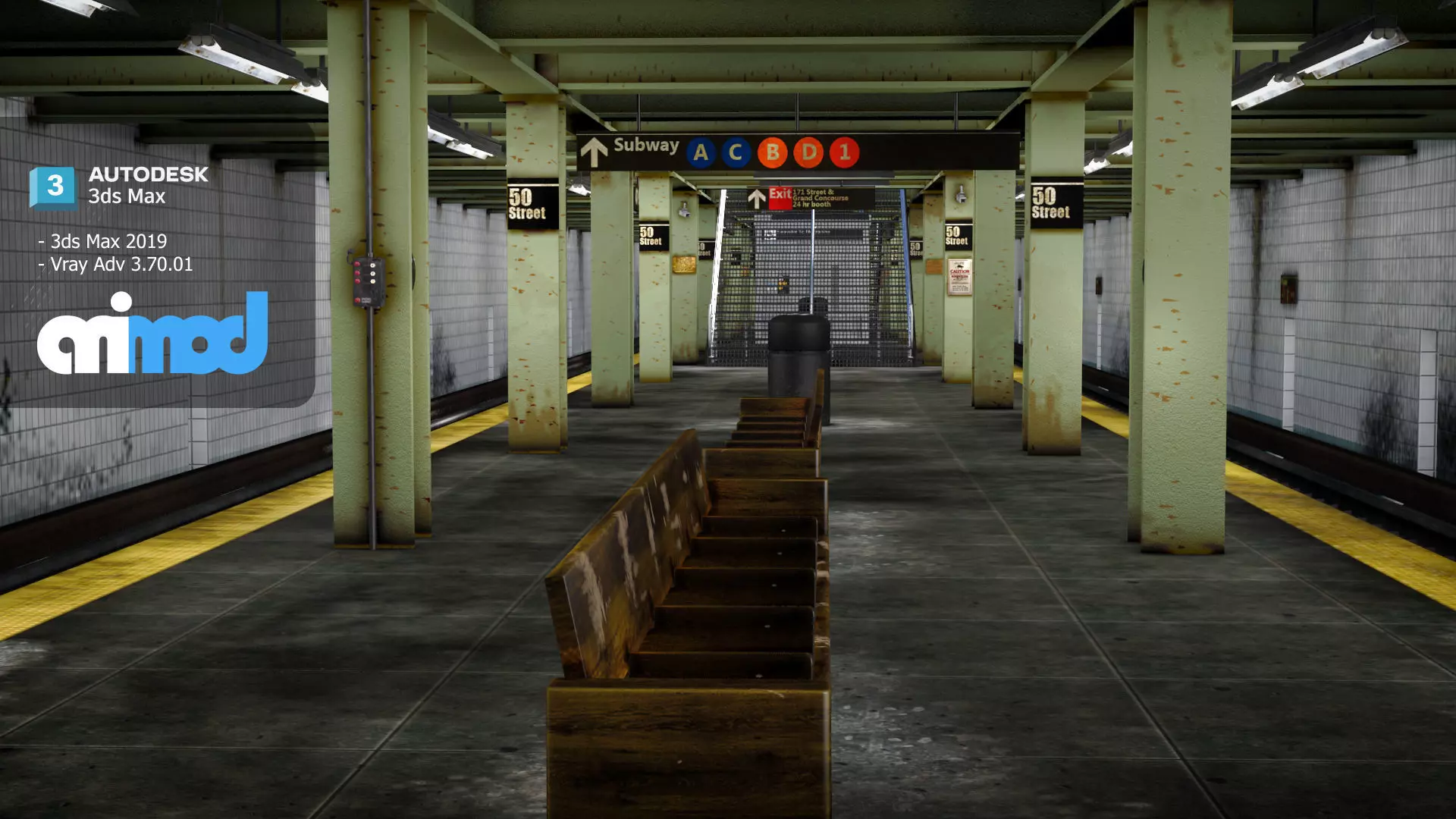 Subway Station 3D model_0