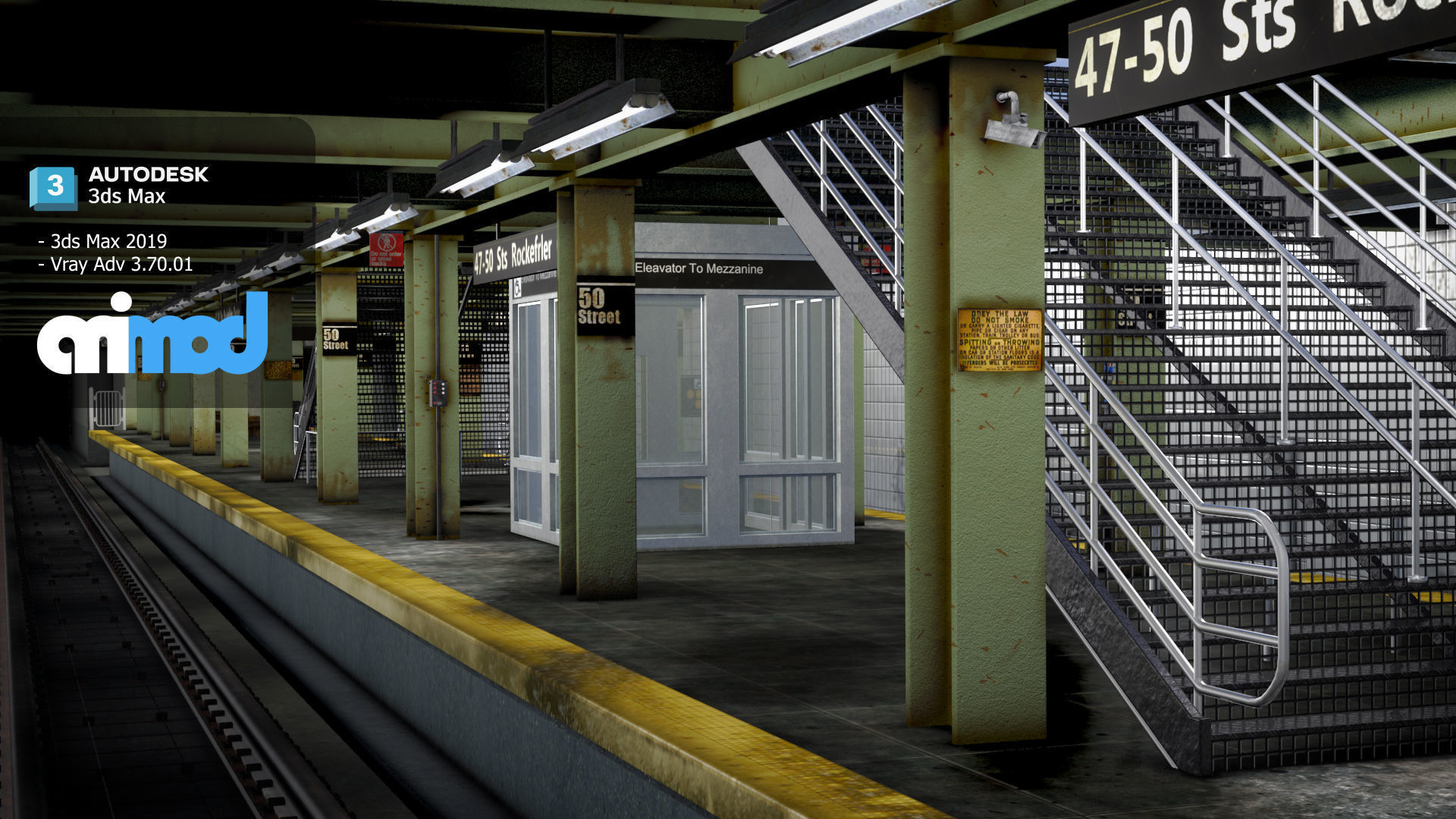 Subway Station 3D model_2