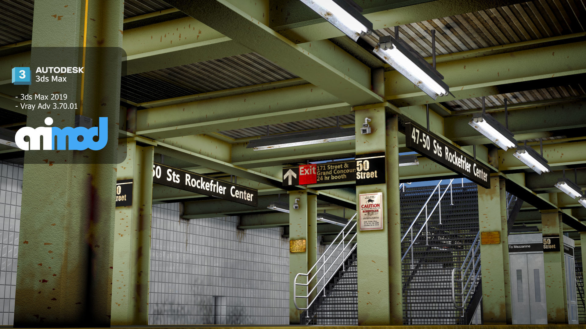 Subway Station 3D model_3
