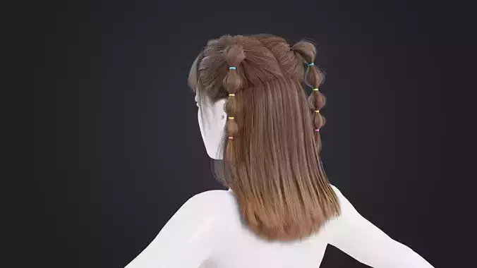 Realistic Female Hair