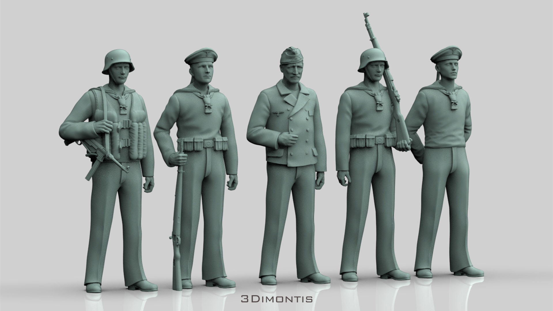 German sailors ww2 3D print model_11