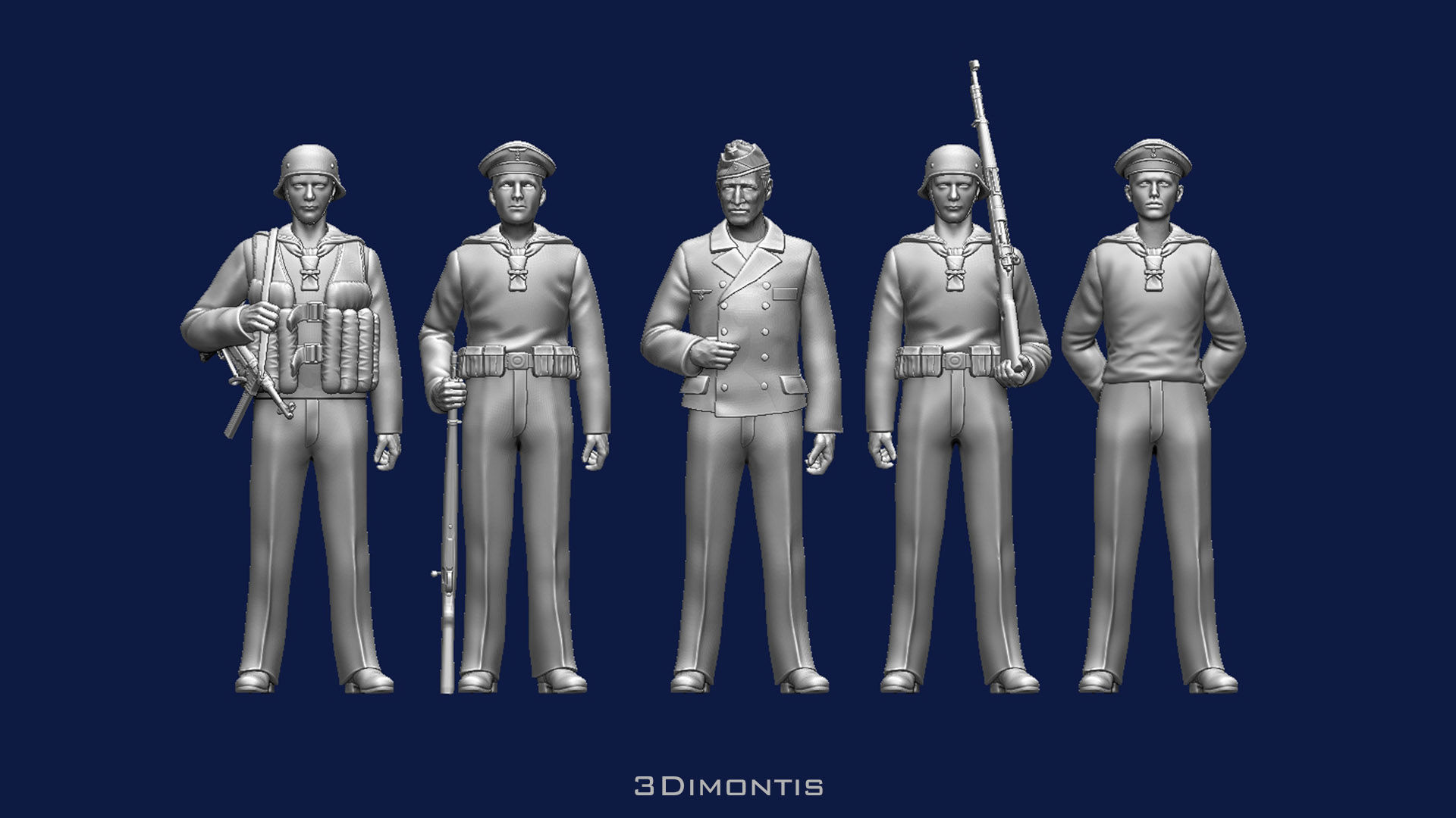 German sailors ww2 3D print model_30