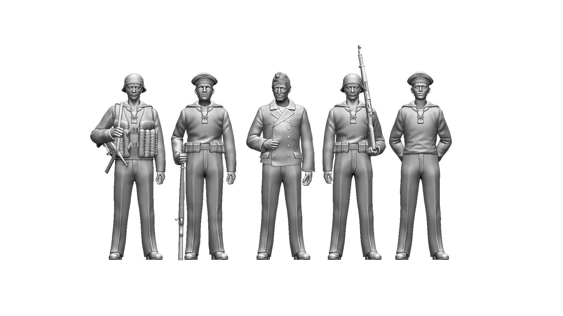 German sailors ww2 3D print model_27