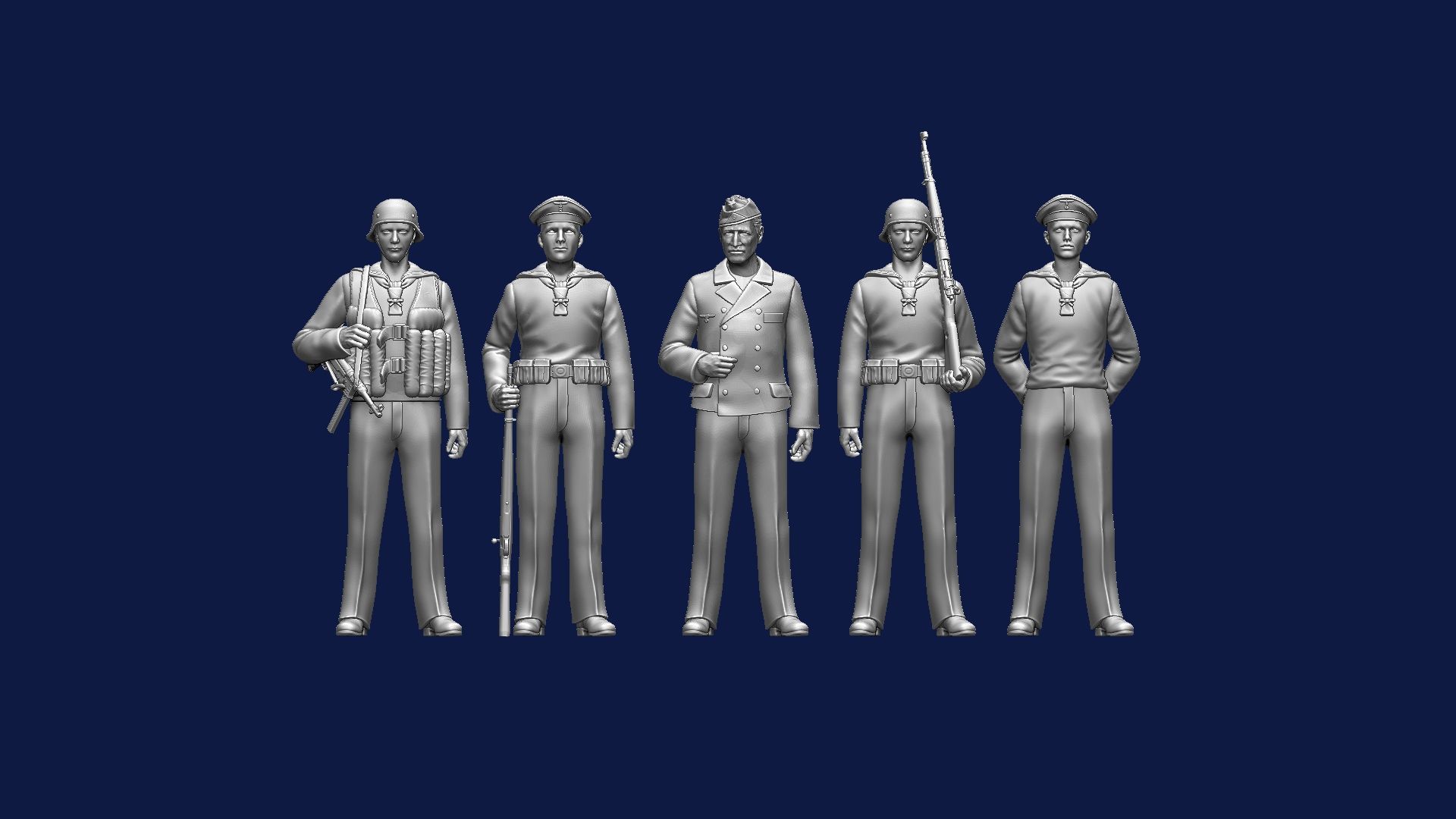 German sailors ww2 3D print model_29