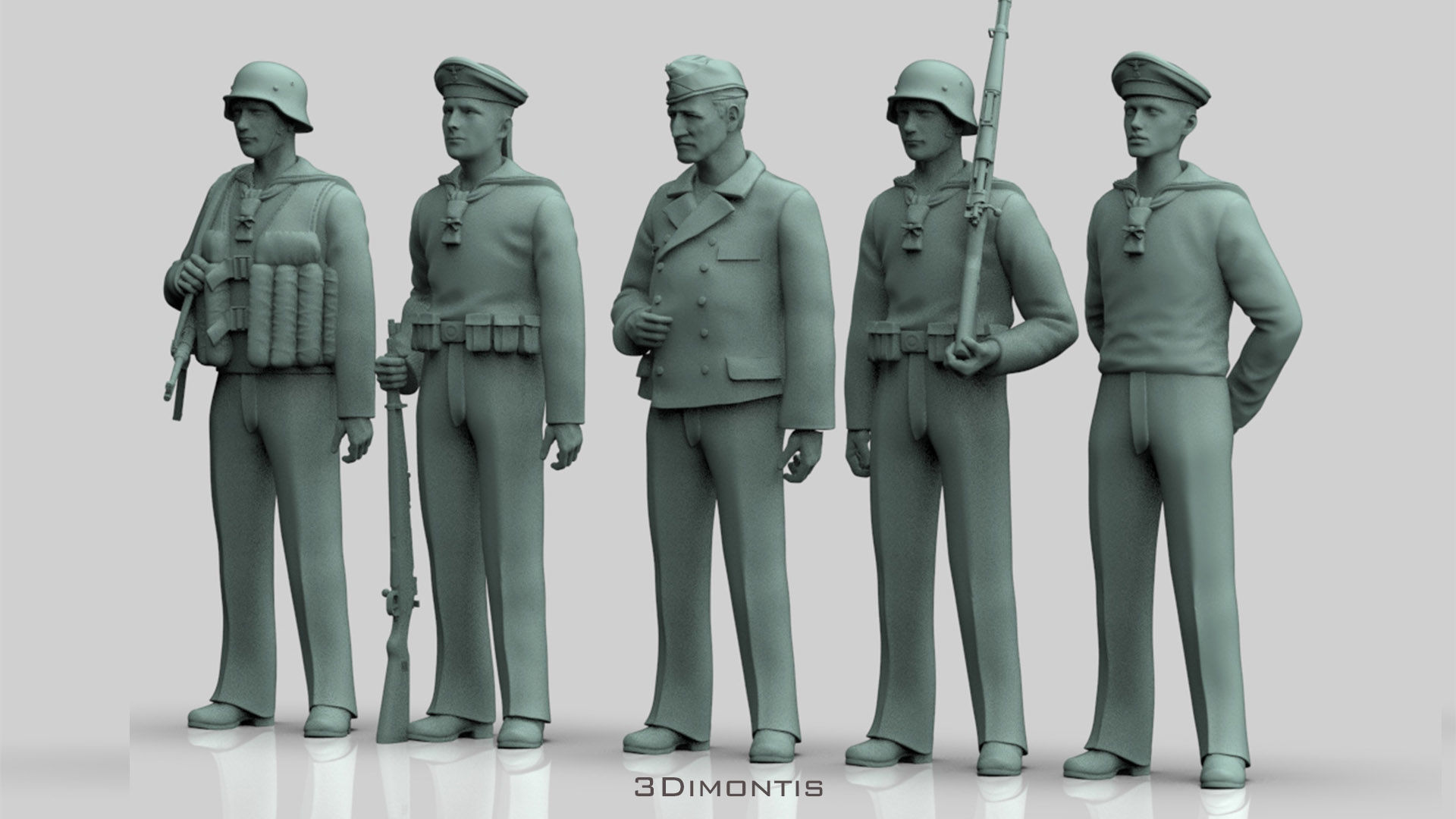 German sailors ww2 3D print model_36
