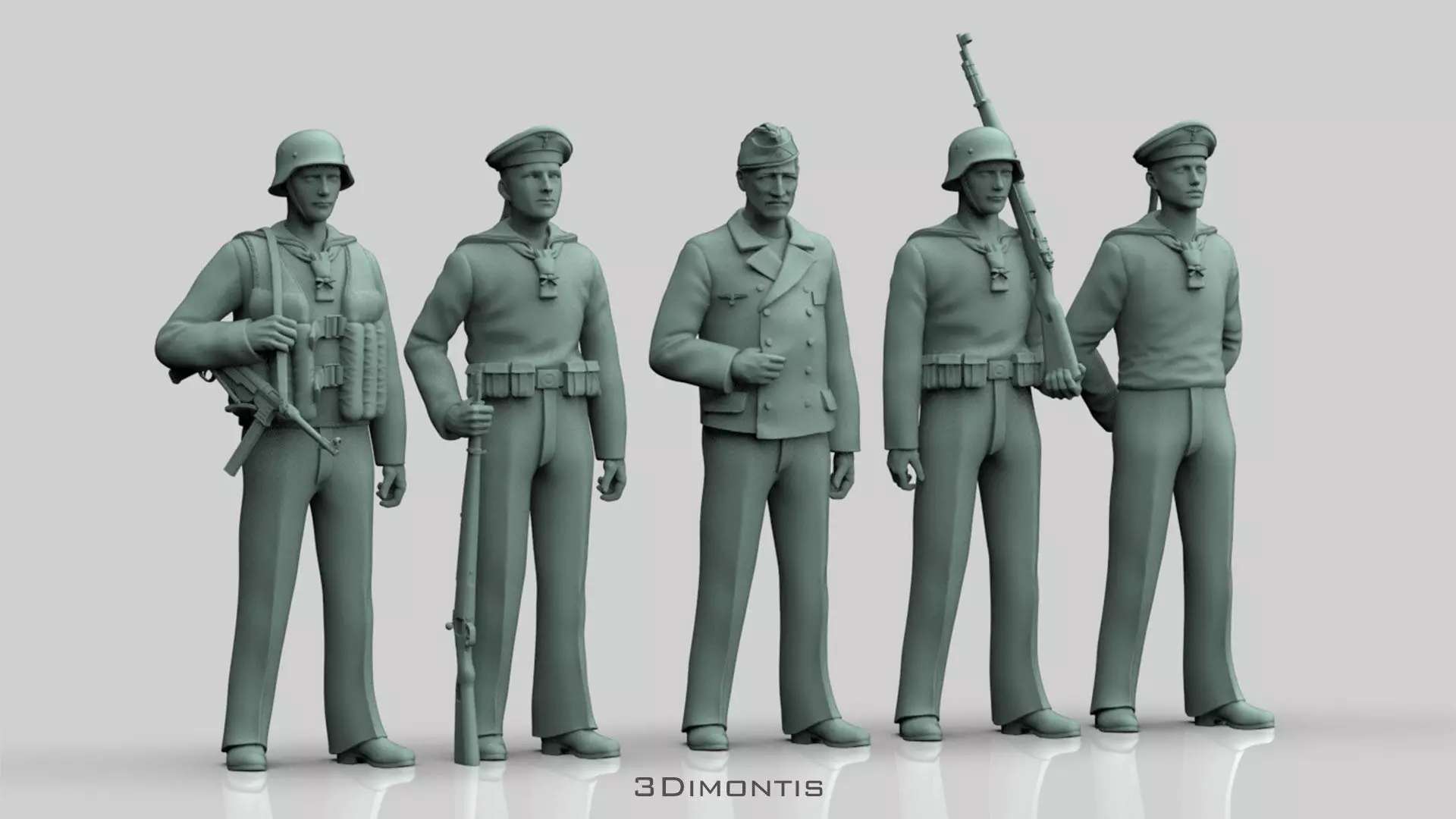 German sailors ww2 3D print model_0