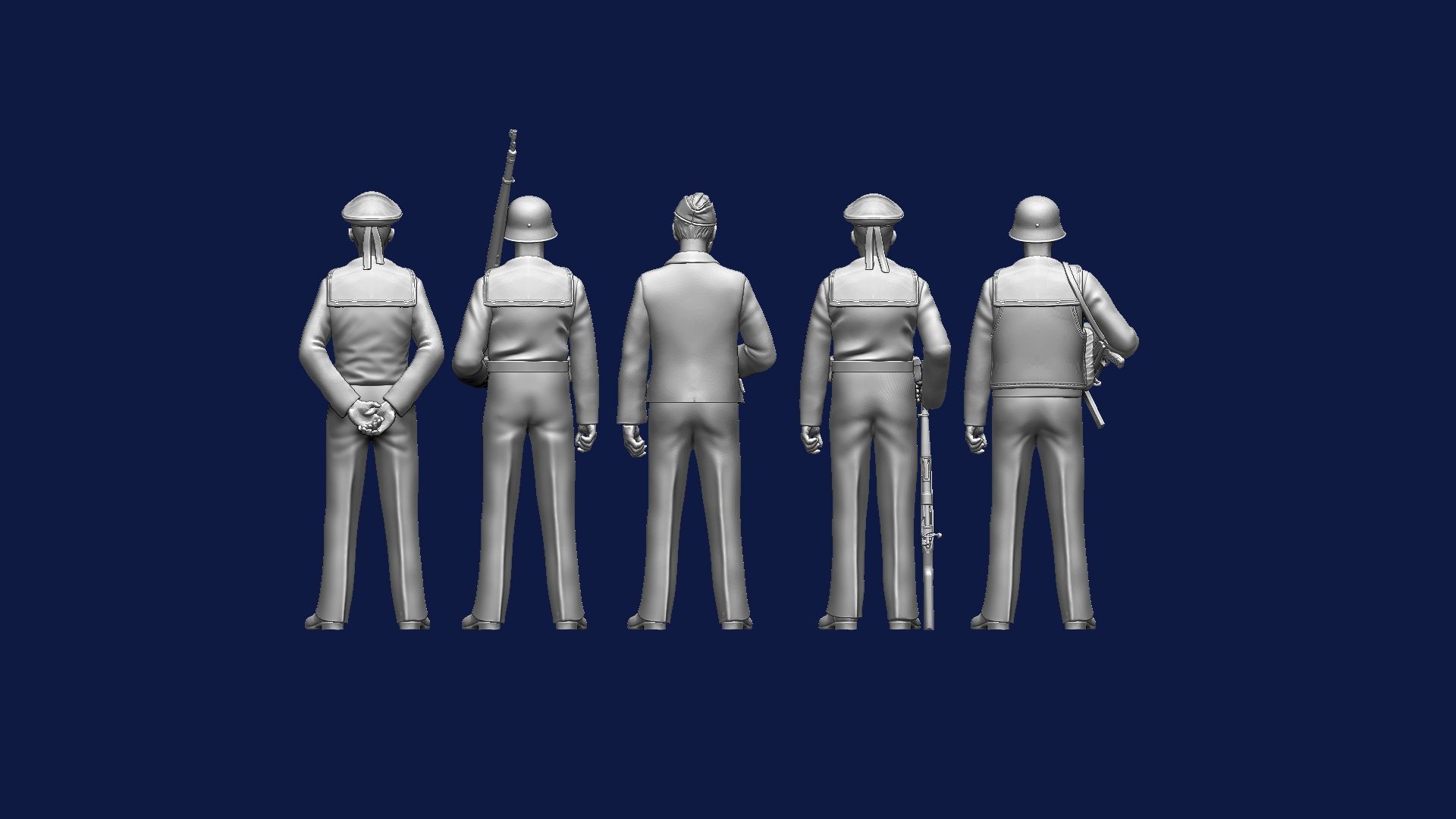 German sailors ww2 3D print model_37