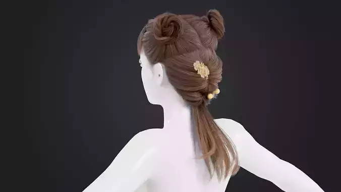 Realistic Female Hair