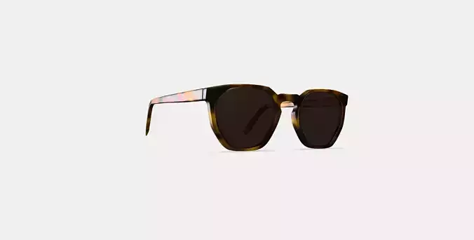 Tobias Sunglasses in Woodgrain Tortoise Matte 3D model