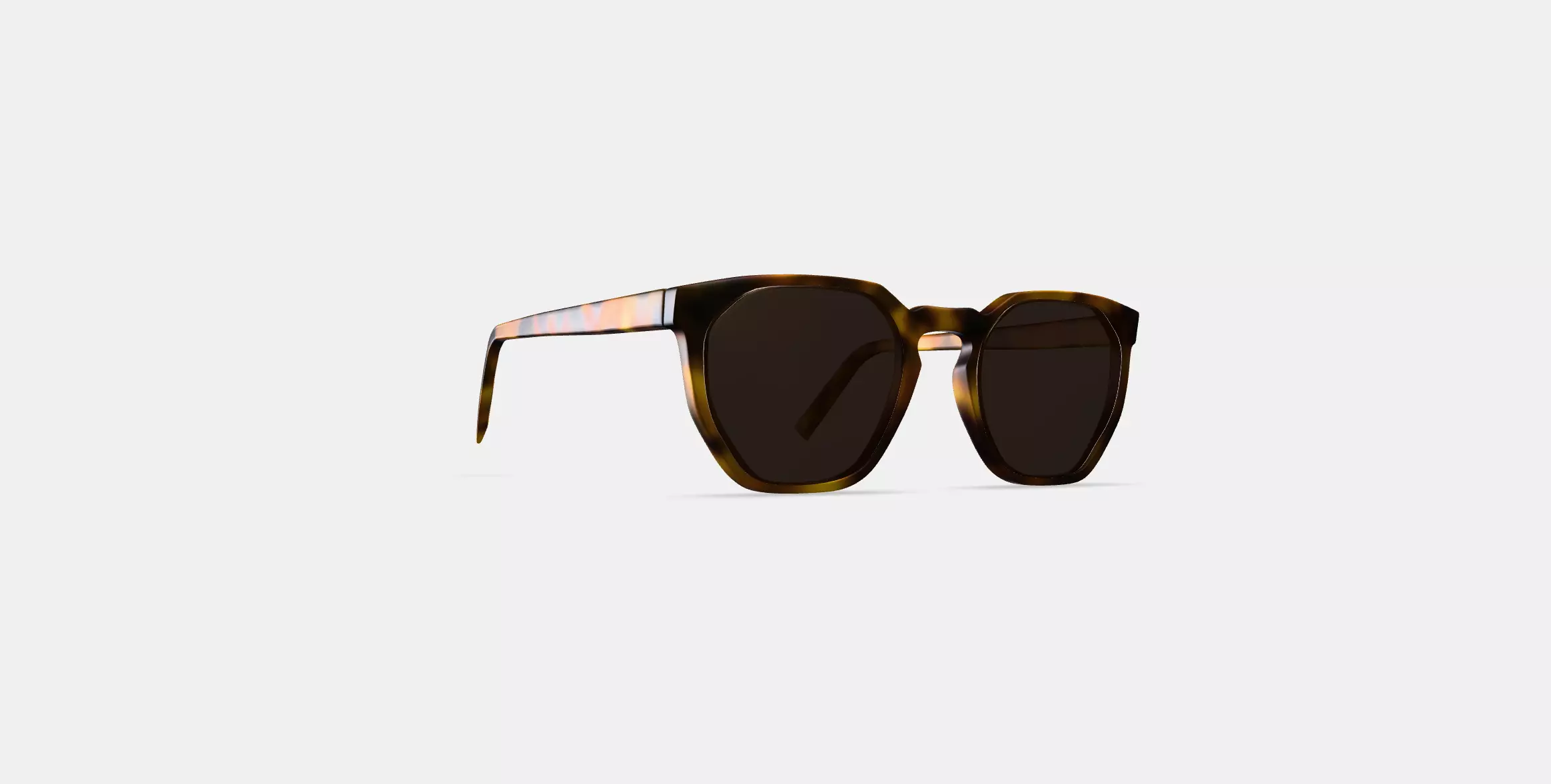 Tobias Sunglasses in Woodgrain Tortoise Matte 3D model
