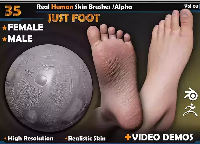 Real Human Skin Brushes -Alpha Vol 03