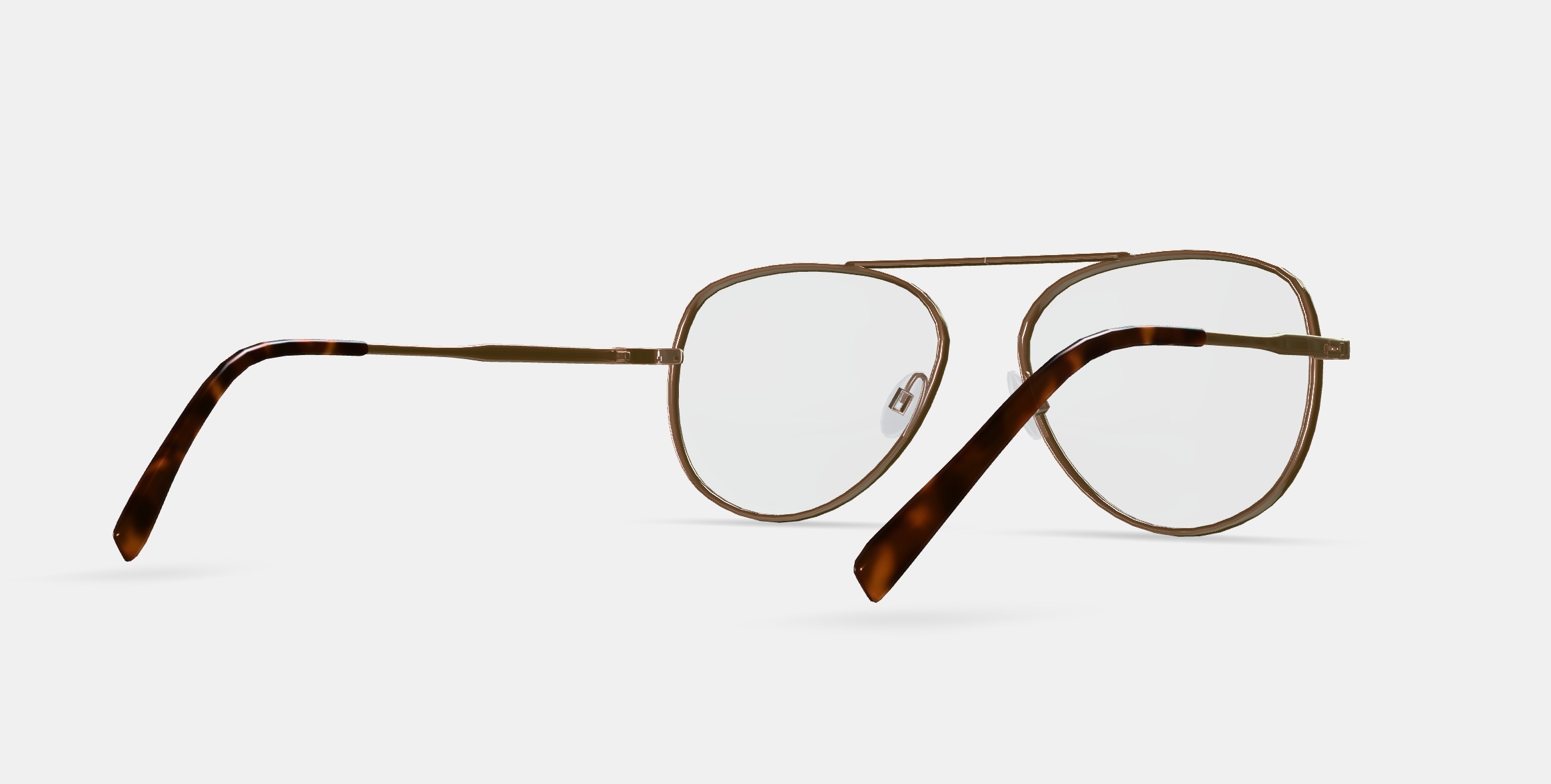 Belmar Eyeglasses in Polished Gold 3D model_6
