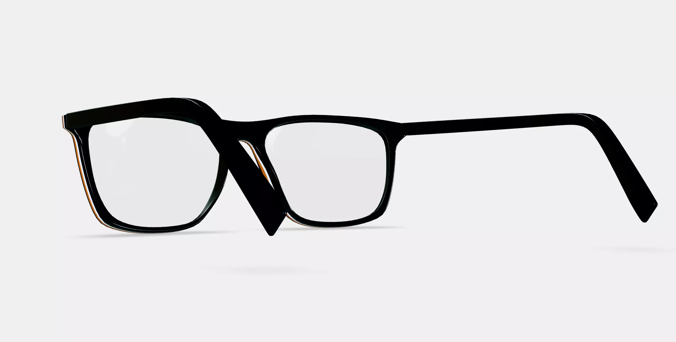 Fletcher Eyeglasses in Black Matte Eclipse 3D model_0