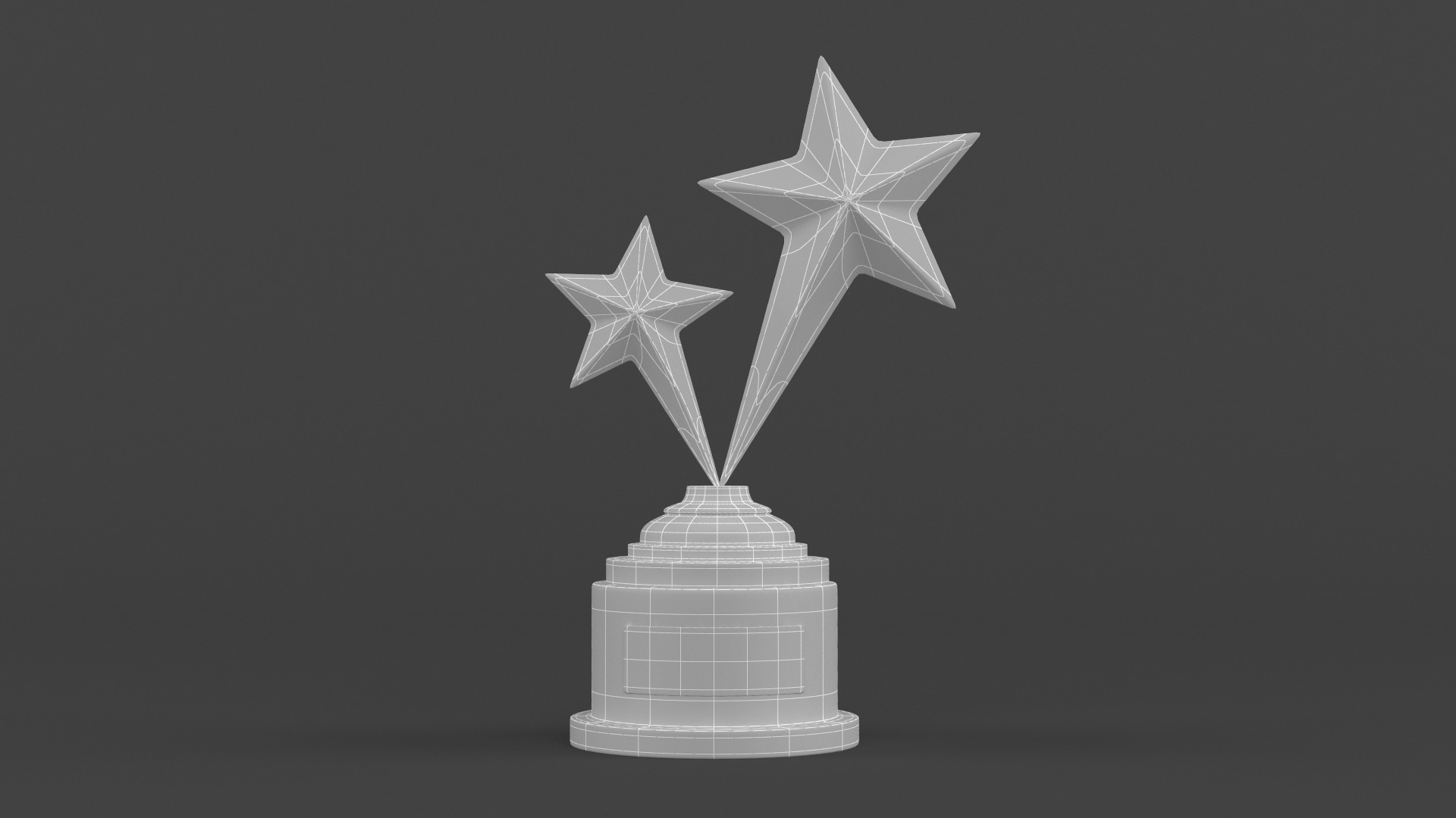 Gold Trophy Cups 3D model_12