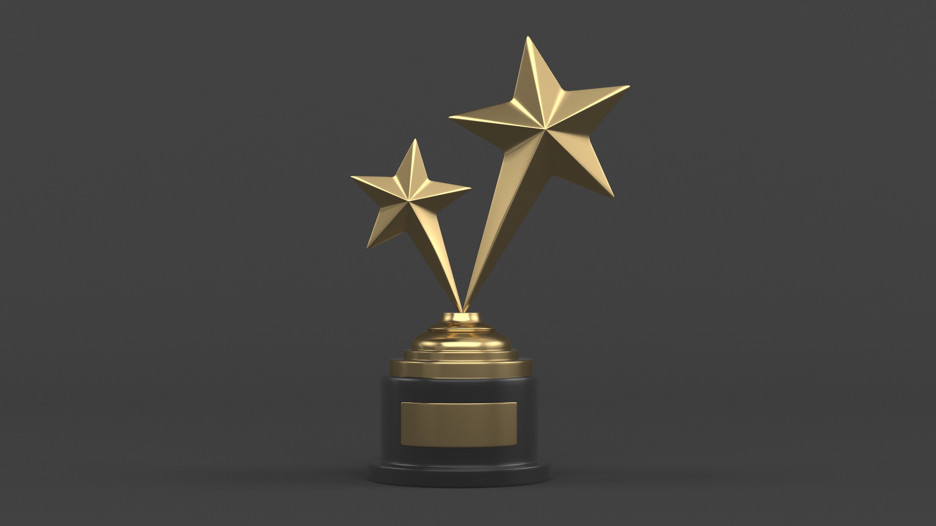 Gold Trophy Cups 3D model_5