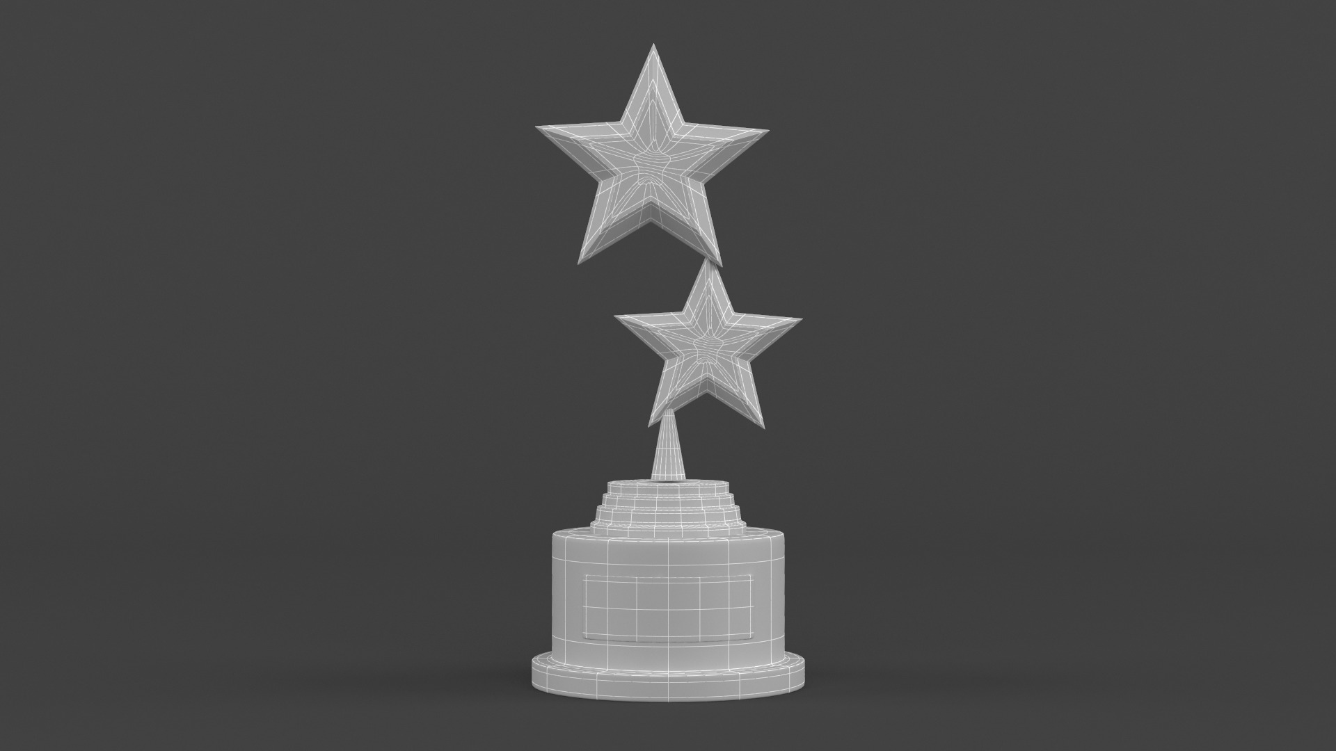 Gold Trophy Cups 3D model_10