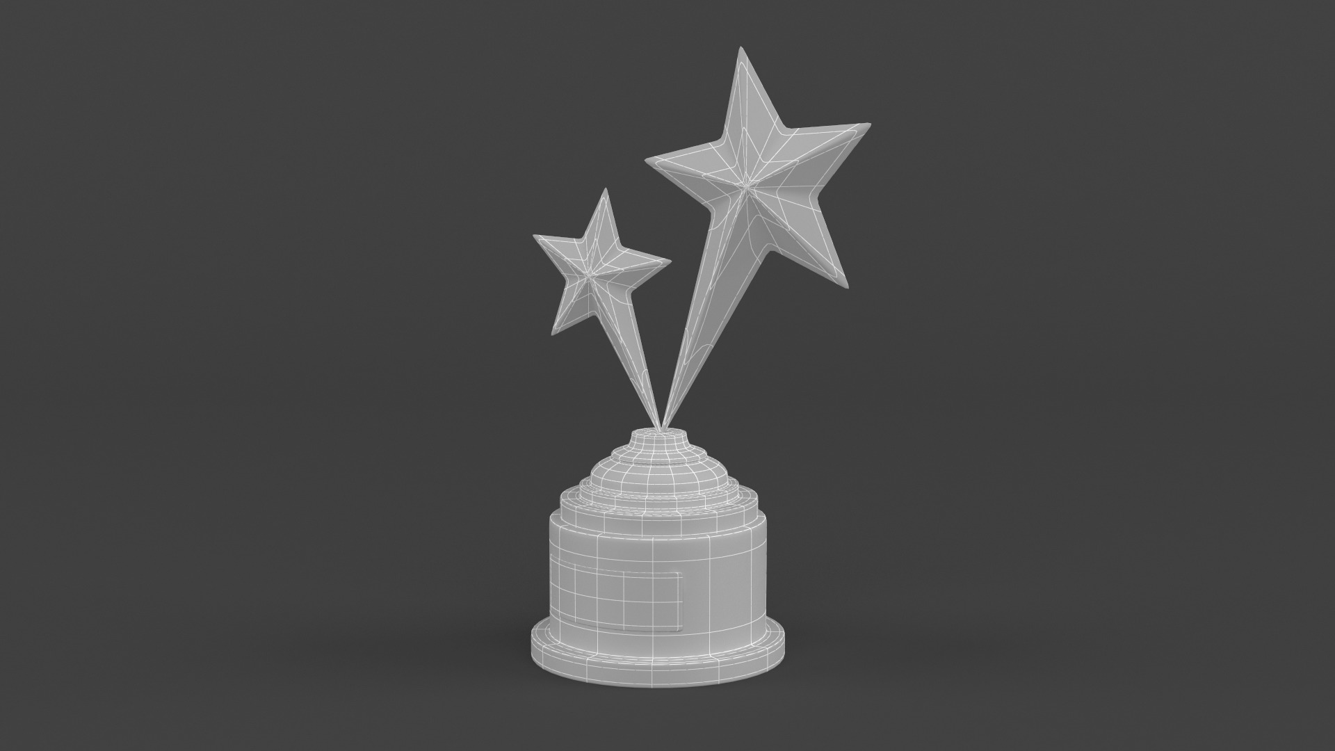 Gold Trophy Cups 3D model_13