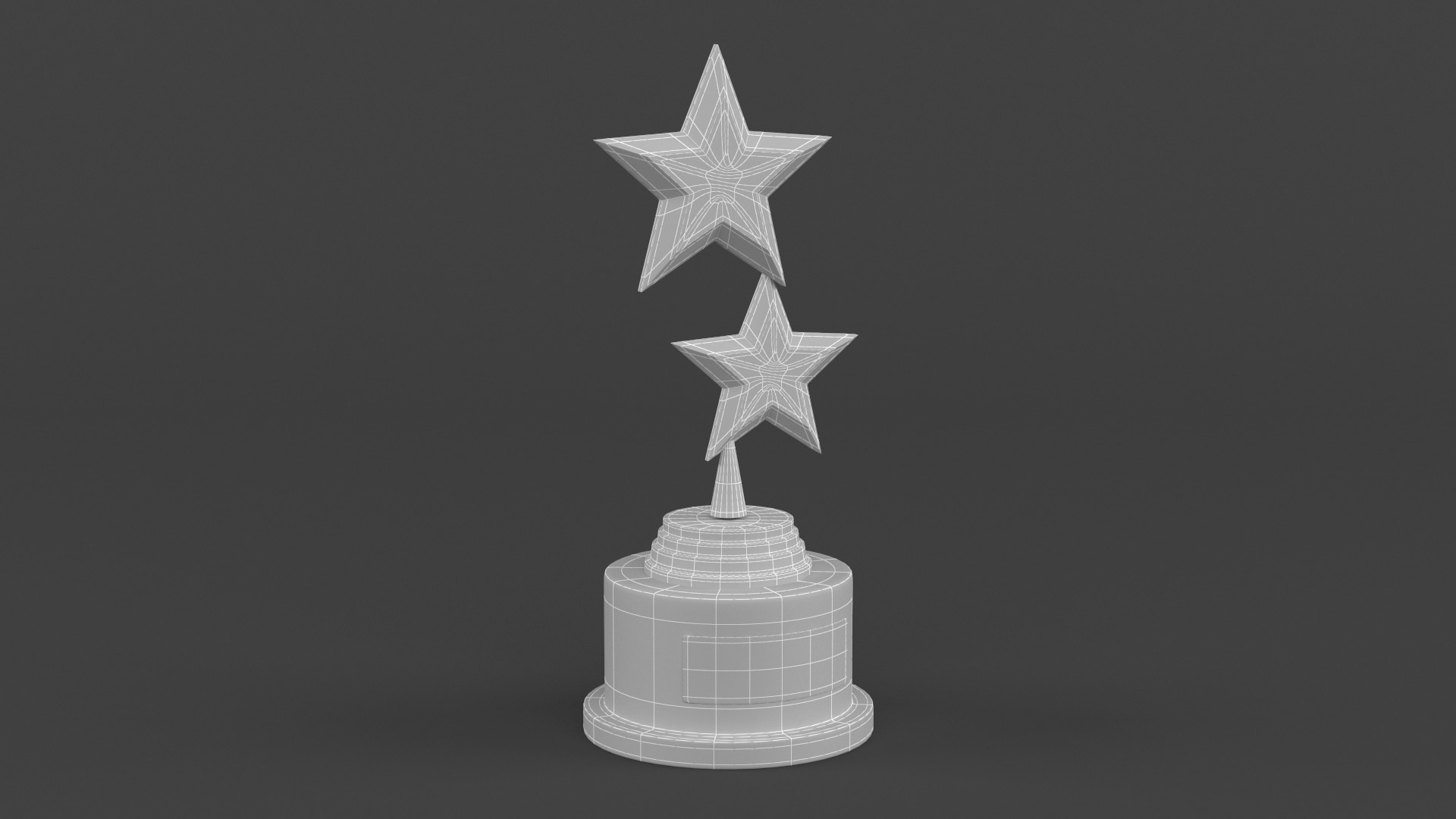 Gold Trophy Cups 3D model_11