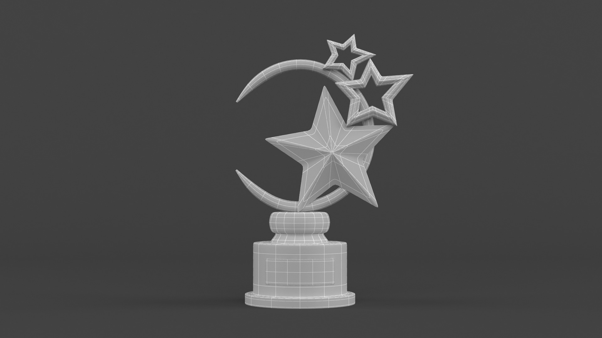Gold Trophy Cups 3D model_8