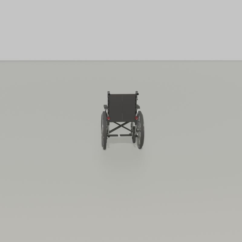 Wheelchair Low-poly 3D model_25