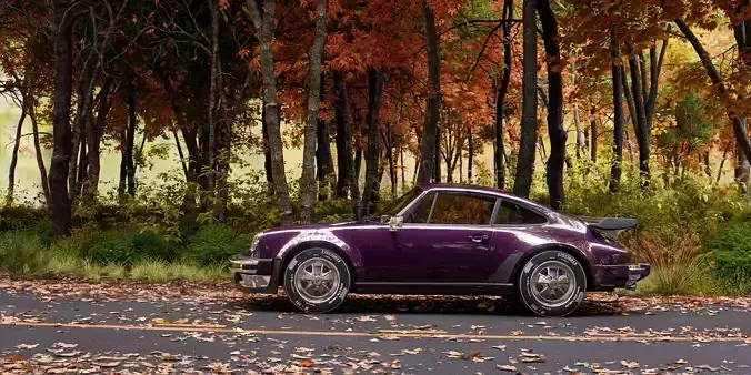 Realistic Car Road Scene Blender File