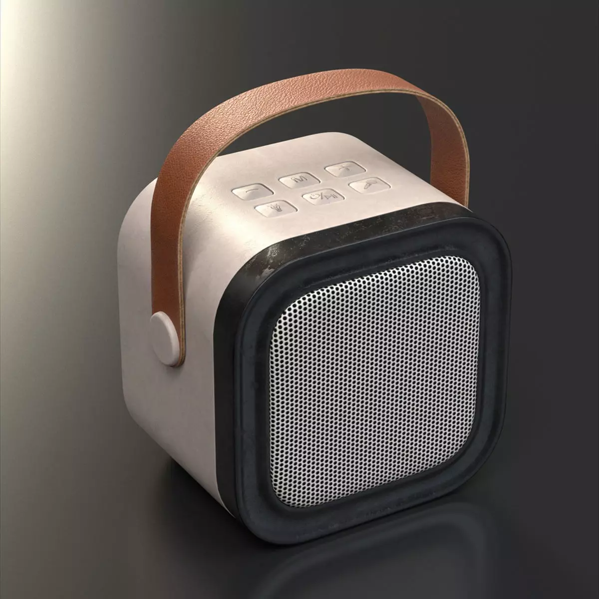 Wireless music Speaker Low-poly 3D model_0