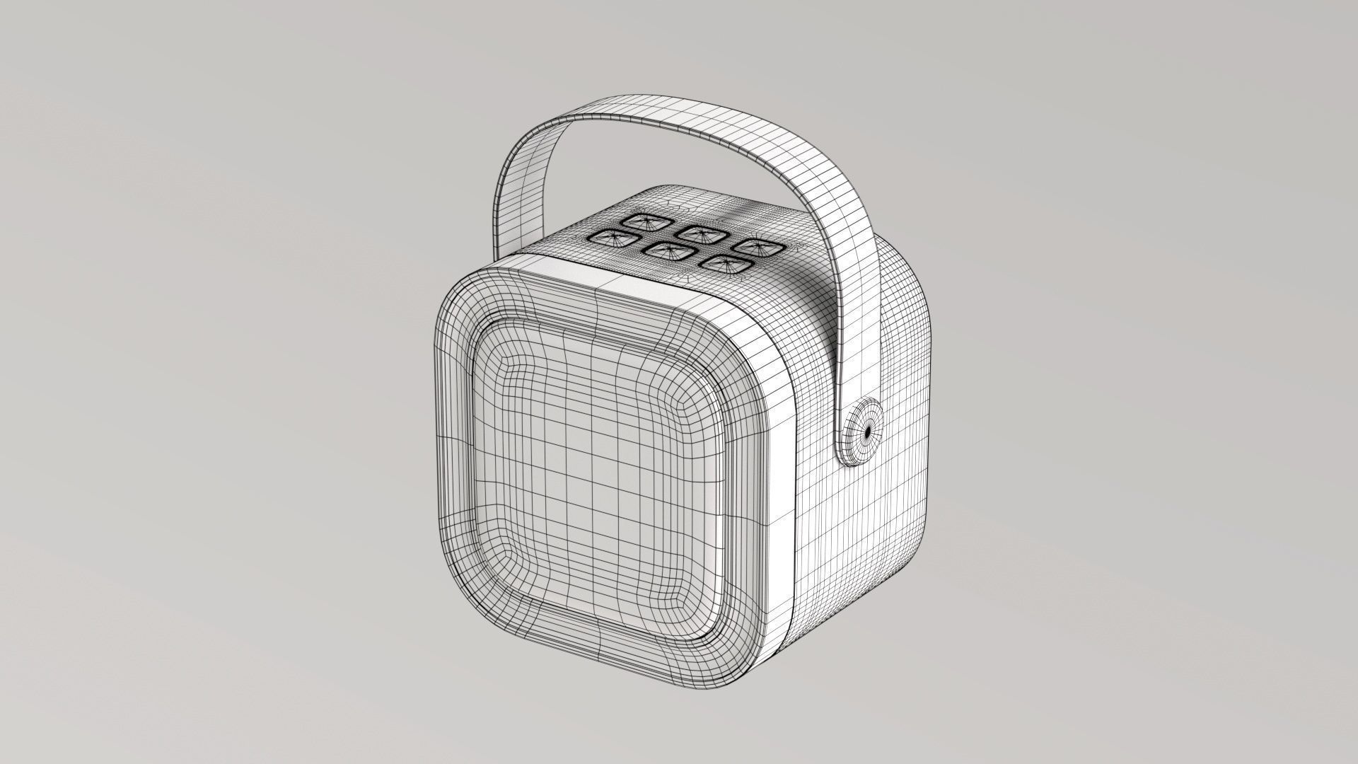 Wireless music Speaker Low-poly 3D model_12