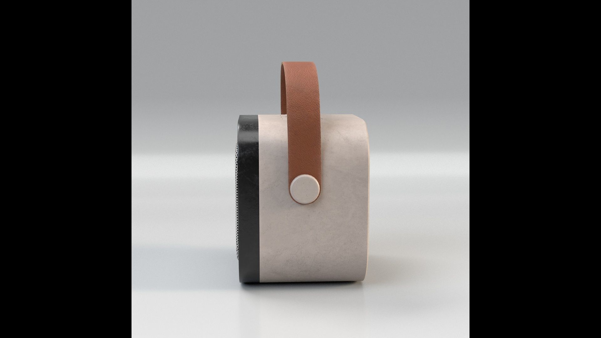 Wireless music Speaker Low-poly 3D model_6