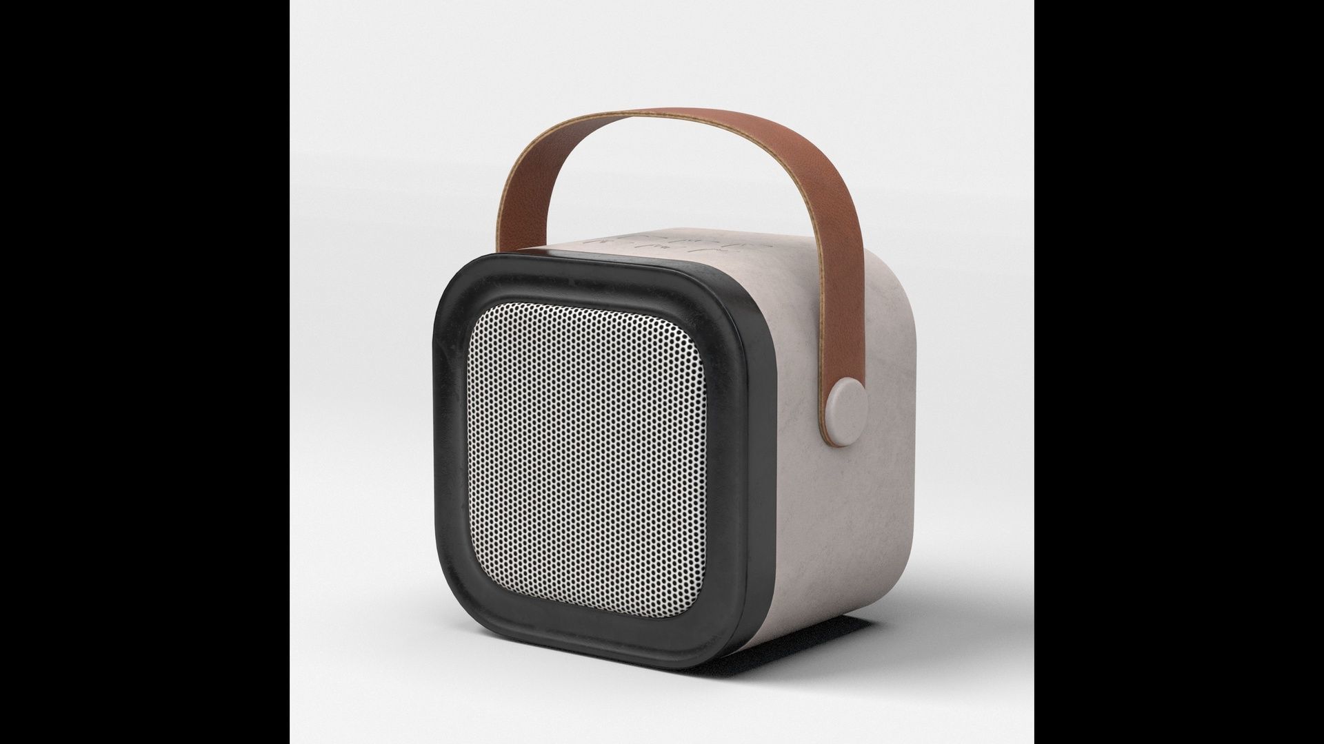 Wireless music Speaker Low-poly 3D model_8