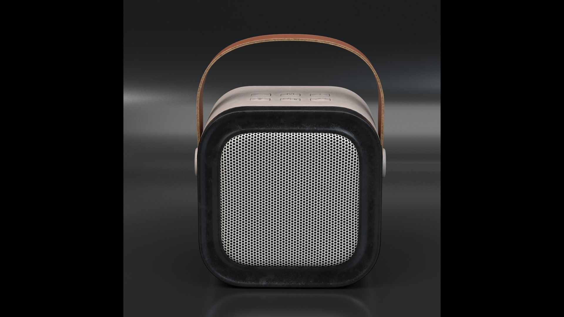 Wireless music Speaker Low-poly 3D model_5