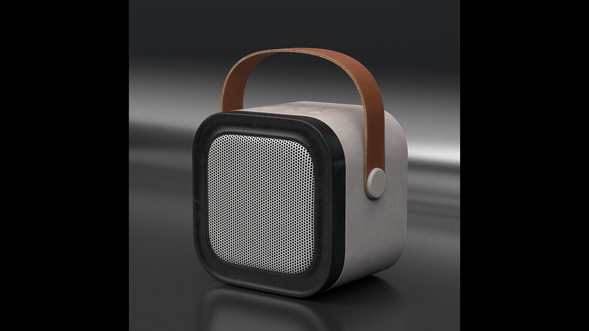 Wireless music Speaker Low-poly 3D model_4