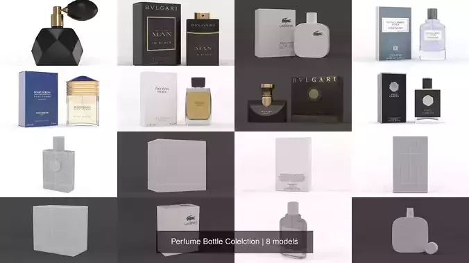 Perfume Bottle Colelction 3D Model Collection