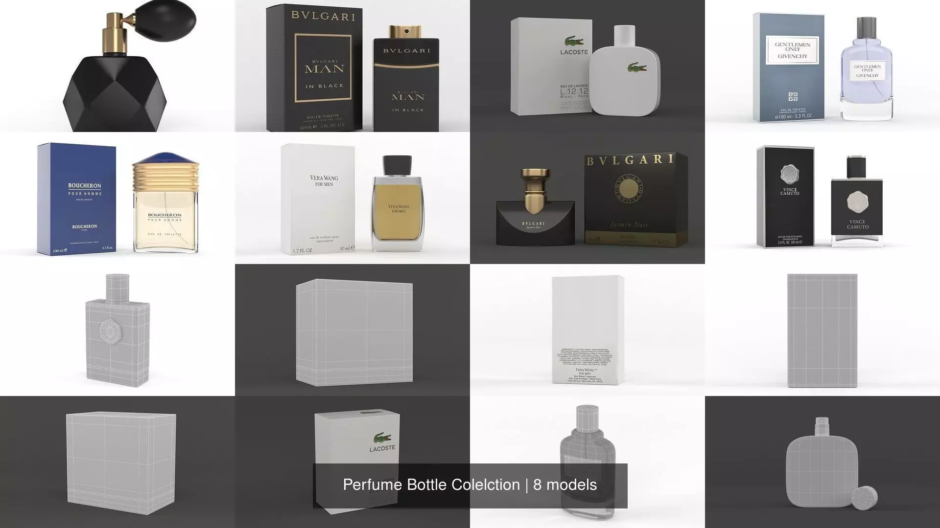 Perfume Bottle Colelction 3D Model Collection_0