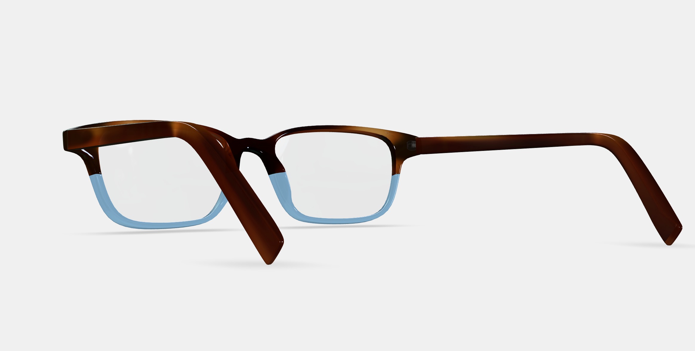Crane Low Bridge Fit Eyeglasses in Eastern Bluebird Fade 3D model_3