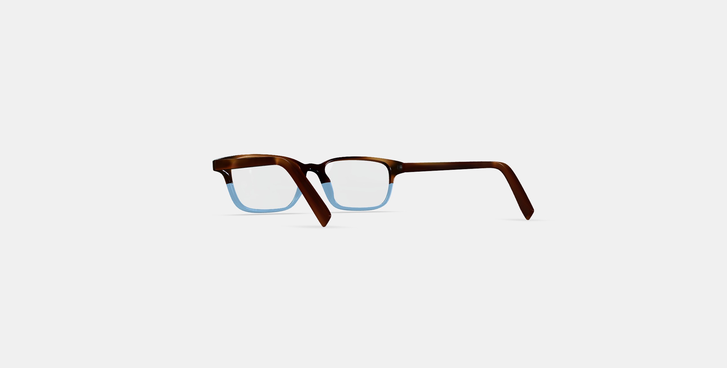 Crane Low Bridge Fit Eyeglasses in Eastern Bluebird Fade 3D model_16