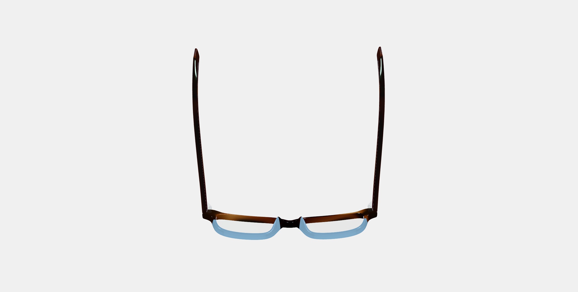 Crane Low Bridge Fit Eyeglasses in Eastern Bluebird Fade 3D model_7
