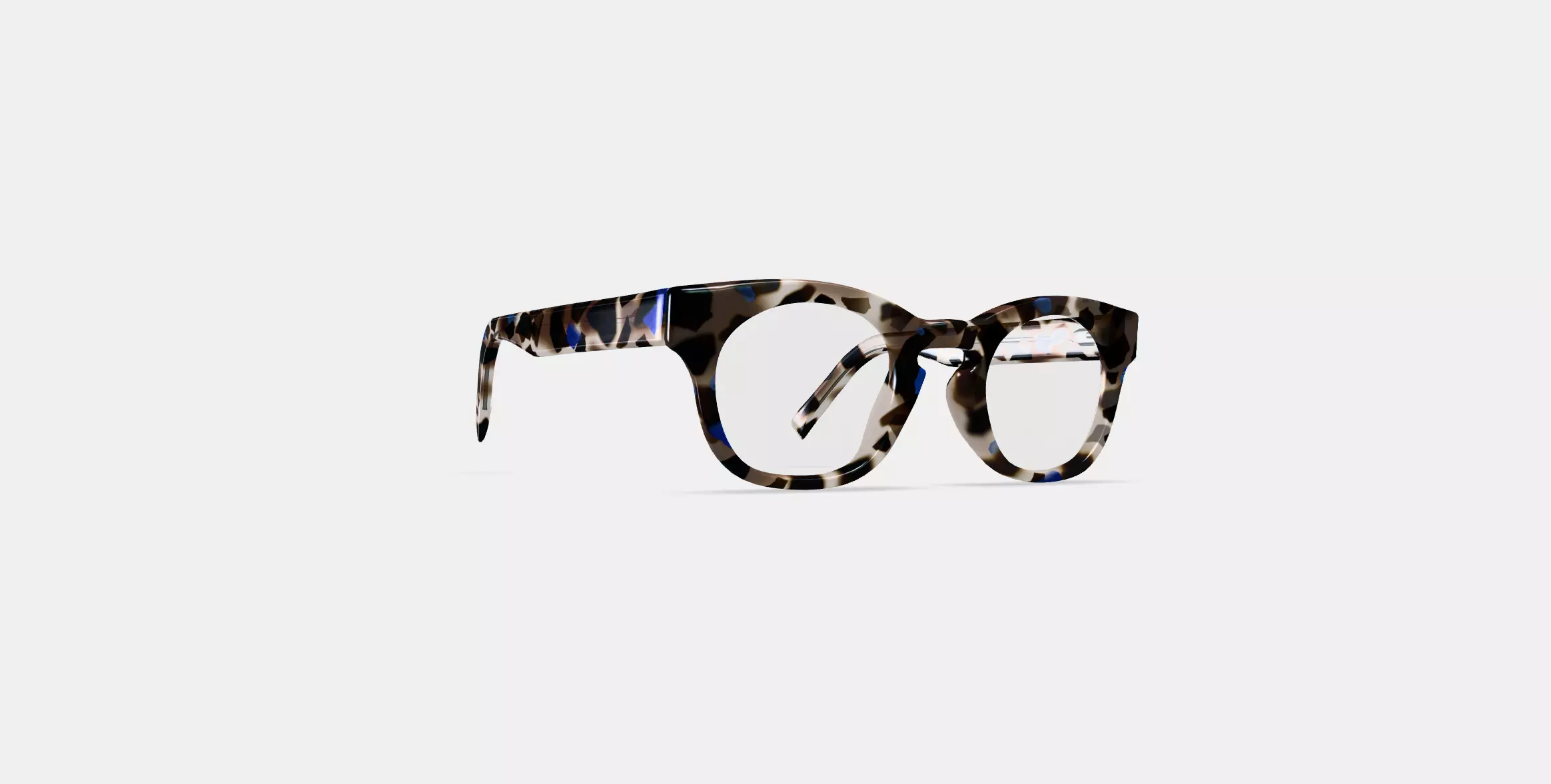 Kimball Low Bridge Fit Eyeglasses in Tanzanite Tortoise 3D model