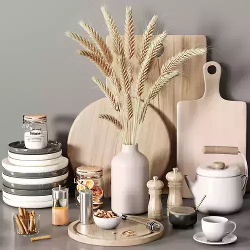 kitchen accessories N062 Low-poly 3D model
