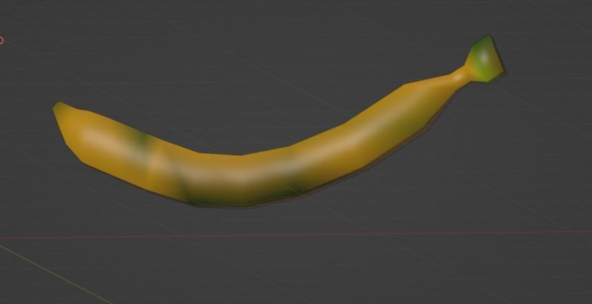 Banana 3D model Low-poly 3D Low-poly 3D model_2
