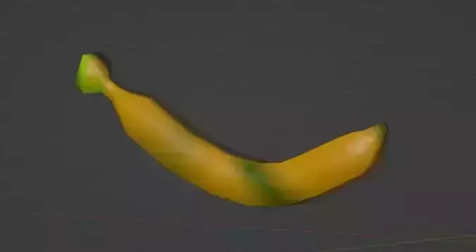 Banana 3D model Low-poly 3D