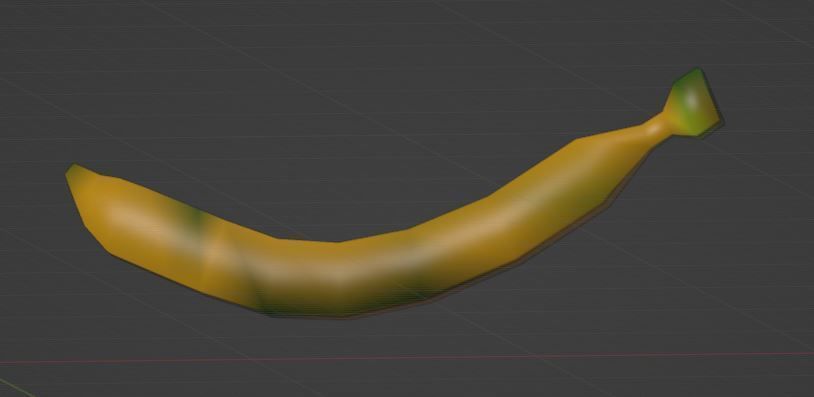Banana 3D model Low-poly 3D Low-poly 3D model_4